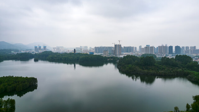 深圳坪山大山陂公园水库