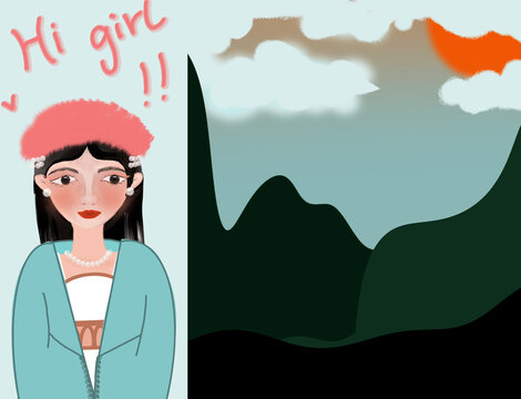 风景女孩