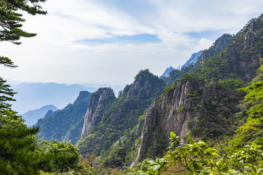 安徽黄山风景区自然风光