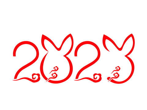 红色兔年春节