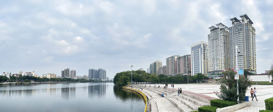 江景住宅全景高清商用背景