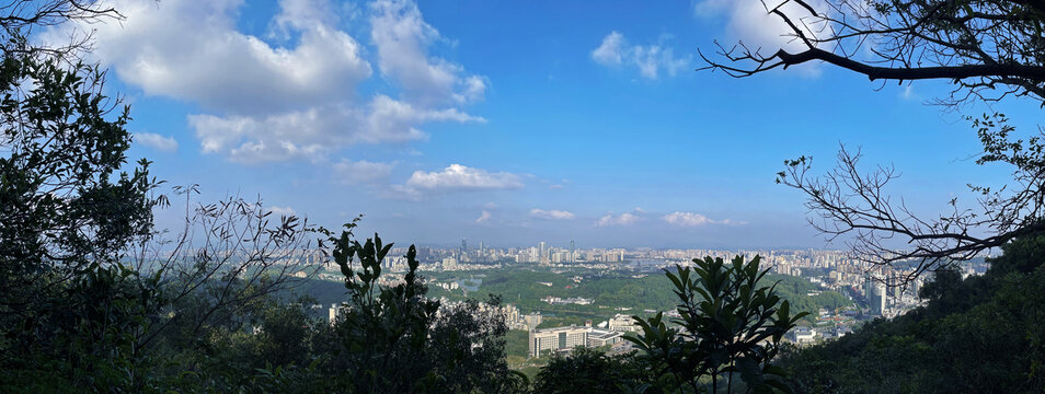 山水宜居城市美如画卷鸟瞰