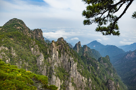 安徽黄山风景区自然风光