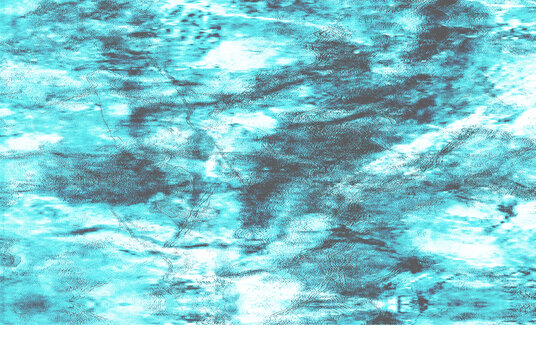 蓝色装饰山水油画