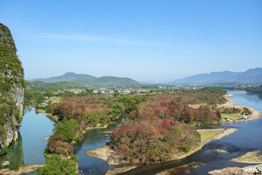 桂林乌桕滩风景