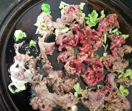 电饼铛煎牛肉