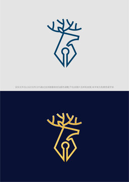 鹿笔logo商标字体