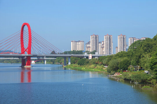漳州芗江江滨风景