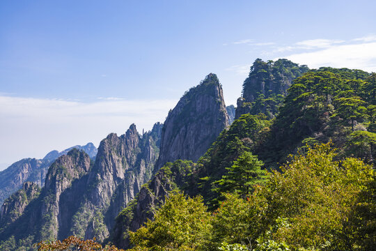 安徽黄山风景区自然风光