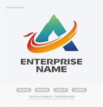 AC字母凤凰LOGO标志设计