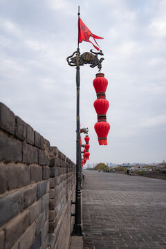 西安城墙红灯笼