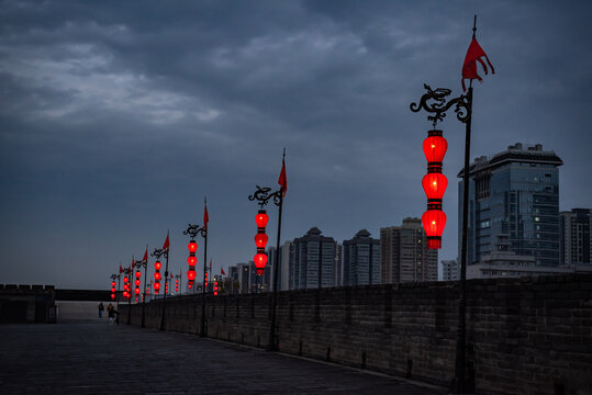 西安城墙夜景