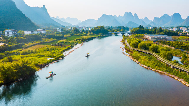 阳朔遇龙河