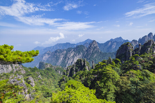 安徽黄山风景区自然风光