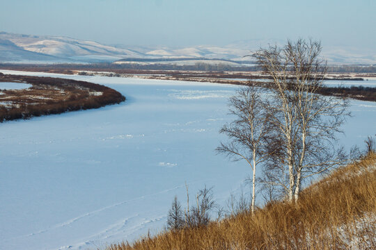 冬季额尔古纳河