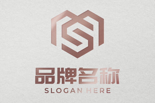 纸上烫雅金logo样机