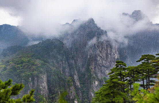 安徽黄山风景区自然风光