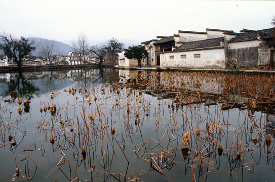 冬季的古徽州民居宏村