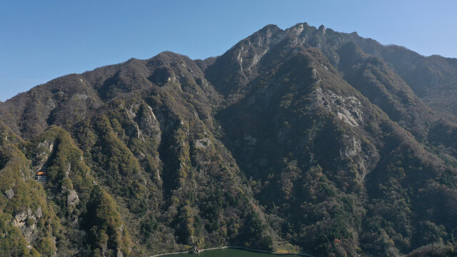 航拍秦岭翠华山终南山