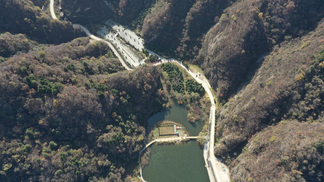 航拍秦岭翠华山