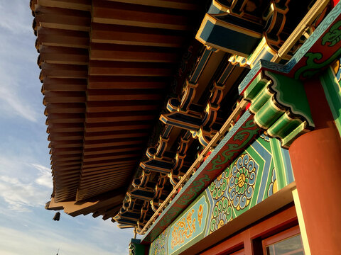 中式建筑屋梁