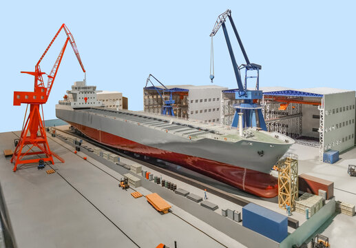 大型船舶造船厂模型