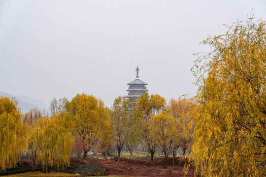 北京怀柔雁栖湖秋色