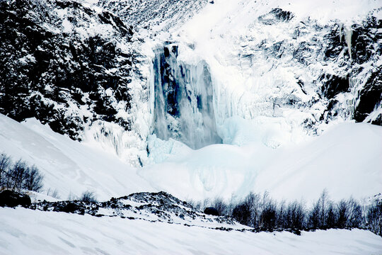 冬季的长白山冰瀑布