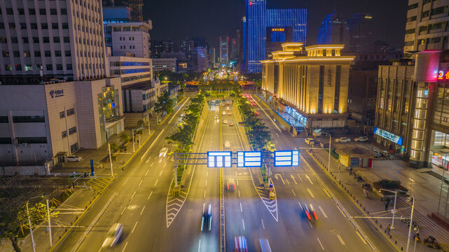 武汉中北路夜景航拍