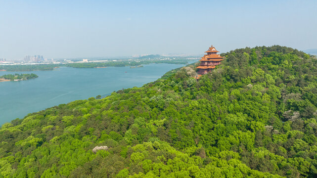 武汉东湖磨山航拍
