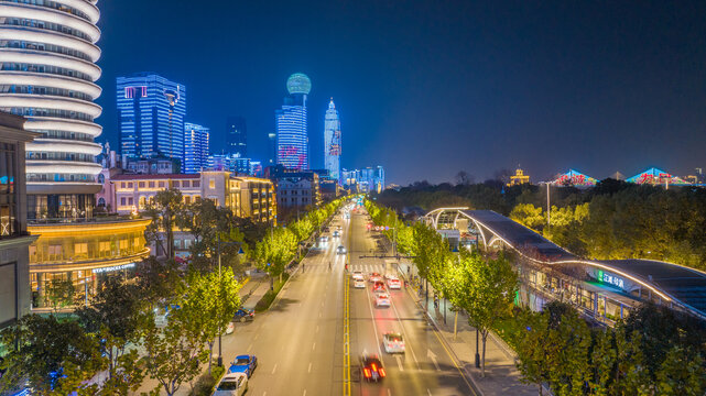 武汉沿江大道夜景