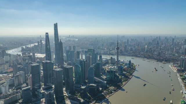上海城市大景航拍