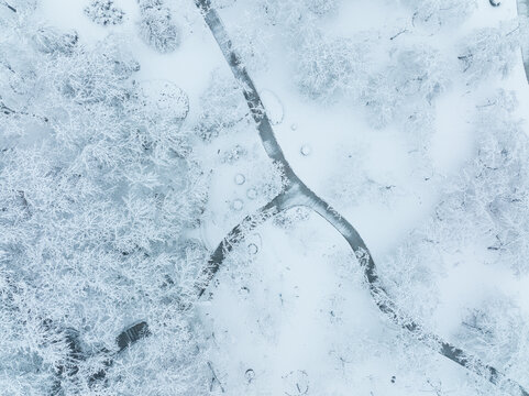 武汉东湖磨山风景区冬季雪景