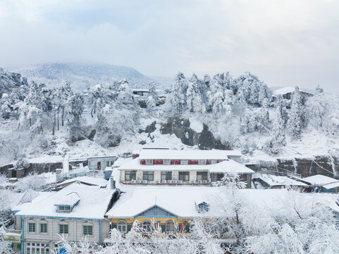 江西庐山风景区雪景风光