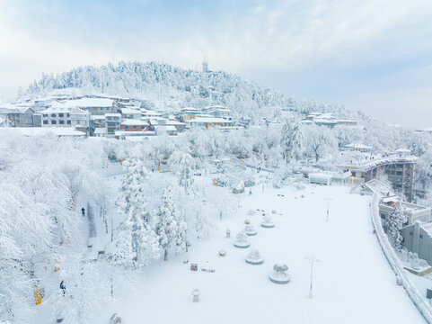 江西庐山风景区雪景风光