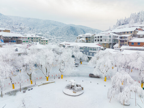 江西庐山风景区雪景风光