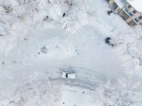 江西庐山风景区雪景风光