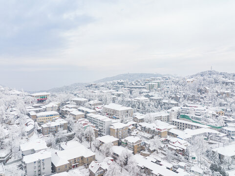 江西庐山风景区雪景风光