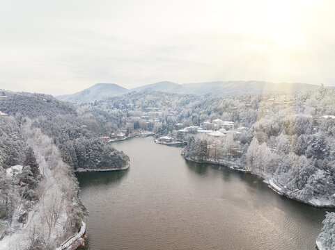 江西庐山风景区雪景风光