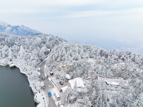 江西庐山风景区雪景风光