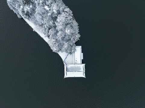 江西庐山风景区雪景风光