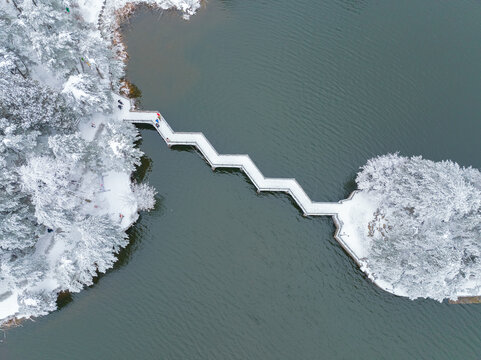 江西庐山风景区雪景风光