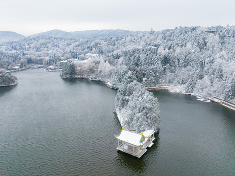 江西庐山风景区雪景风光