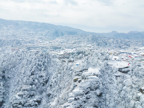 江西庐山风景区雪景风光