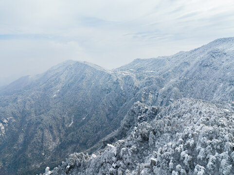 江西庐山风景区雪景风光