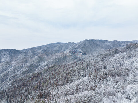 江西庐山风景区雪景风光