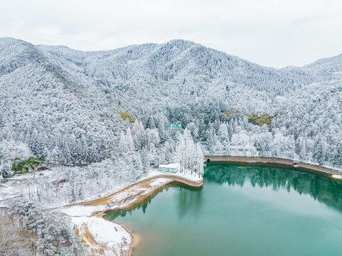 江西庐山风景区雪景风光