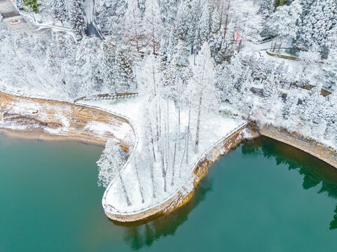 江西庐山风景区雪景风光