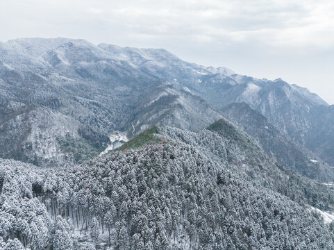 江西庐山风景区雪景风光