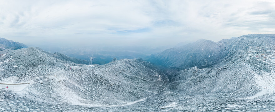 江西庐山风景区雪景风光